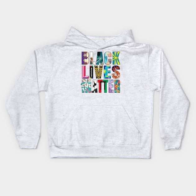 Black Lives Matter Street Mural Kids Hoodie by SiGo